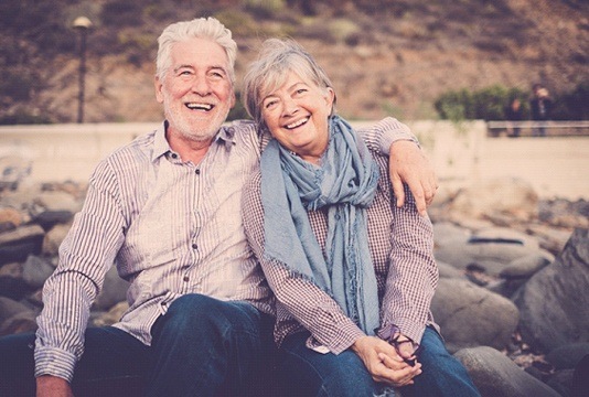 smiling senior couple
