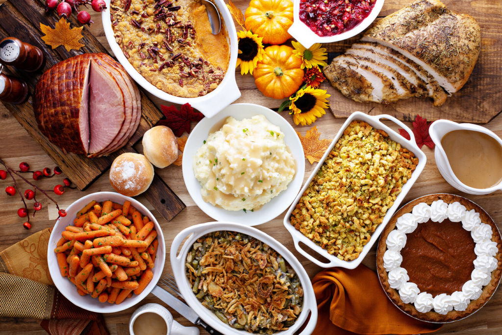 assortment of holiday foods in Raleigh